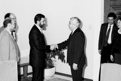 Среща на президентът Желю Желев с външния министър на Иран Али Акбар Велаяти